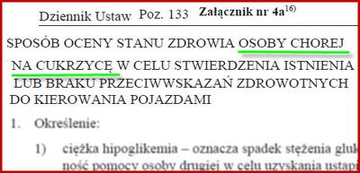 Sposób oceny kierowców chorych na Cukrzycę Sposób oceny kierowców chorych na Cukrzycę