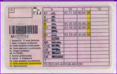 Terminowe prawo jazdy różnych kategorii Terminowe prawo jazdy różnych kategorii