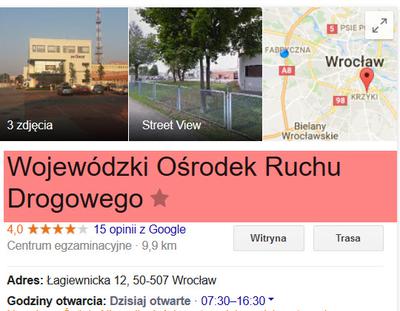 Dane adresowe WORD we Wrocławiu Dane adresowe WORD we Wrocławiu