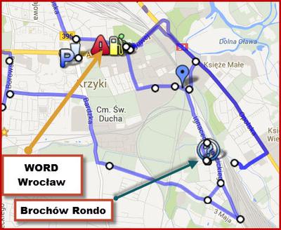 Trasa egzaminacyjna na Kategorię A we Wrocławiu Trasa egzaminacyjna na Kategorię A we Wrocławiu
