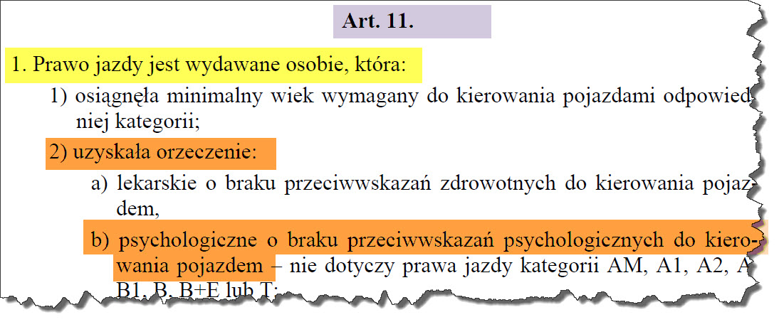 Testy psychologiczne dla kierowców i badania psychologiczne Wroclaw i dolnośląskie.