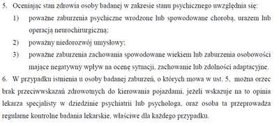 Zasady badania kierowców z chorobą psychiczną