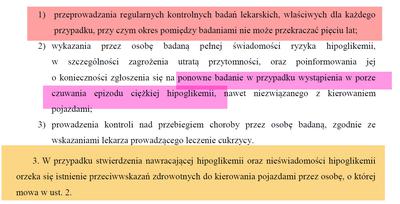 Zasady oceny kandydatów z Cukrzycą na auto służbowe