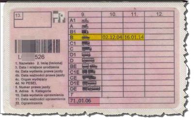 Czasowe prawo jazdy kategorii B na 2 lata