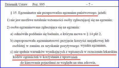 Egzaminator ma obowiązek nie rozpocząć egzaminu