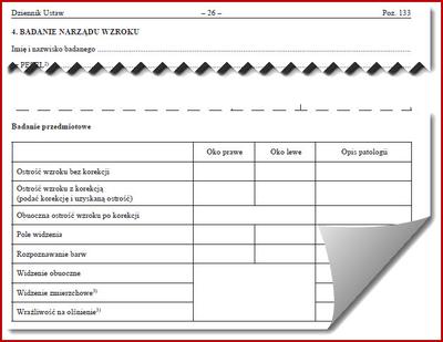 Badanie okulistyczne narządu wzroku