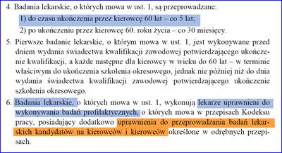 Badania lekarskie kierowców zawodowych