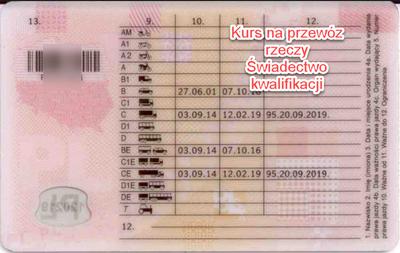 Nowe prawo jazdy przed zrobieniem kodu 95