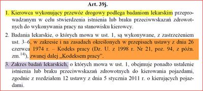Zasady i zakres badań kierowców zawodowych
