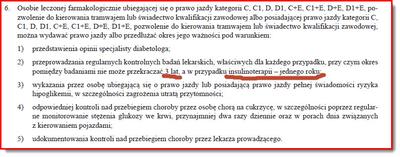 Cukrzyca u kierowcy zawodowego E/C