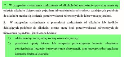Narkotyki - negatywny wynik badań po utracie prawa jazdy.
