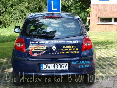 Prawo jazdy kat B na Renault Clio Wrocław