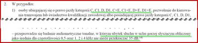 Normy słuchu kierowców pojazdów uprzywilejowanych