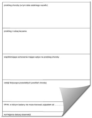 Karta neurologiczna  do prawa jazdy dla chorych na padaczkę