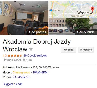 Akademia Dobrej Jazdy gdzie szkoli Pan Białek