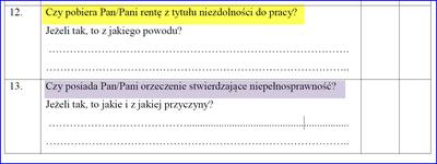 Musisz lekarzowi uprawnionemu  podać przyczynę niepełnosprawności