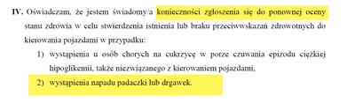 Obowiązek zgłoszenia napadu padaczki