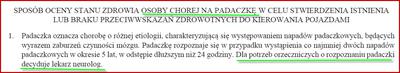Najnowsze rozporządzenie w sprawie padaczki kierowców
