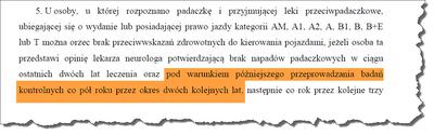 Zasady badań kontrolnych kierowców z padaczką