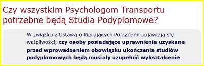 Czy studia psychologii transportu są konieczne?