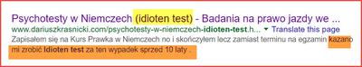 Idioten Test zrobiony w Polsce?