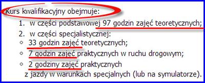 Kwalifikacja wstępna zakres szkolenia