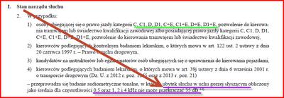 Dopuszalne ubytki słuchu do prawka na ciężarówkę