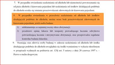 Norma udokumentowanej abstynencji alkoholowej