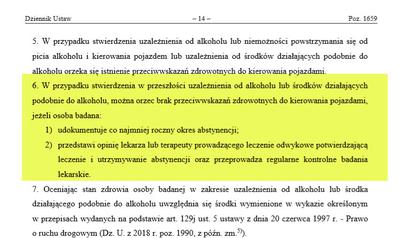 Udokumentowanie abstynencji alkoholowej