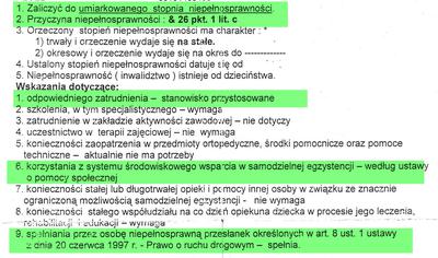 Orzeczenie o umiarkowanym stopniu niepełnosprawności