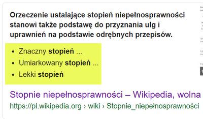 Stopnie niepełnosprawności 