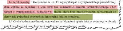 Padaczka a prawo jazdy zawodowe