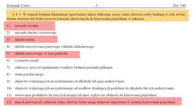 Zakres badań lekarskich na prawo jazdy zawodowe